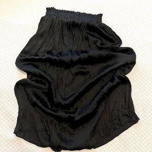 Topshop black pleated maxi skirt